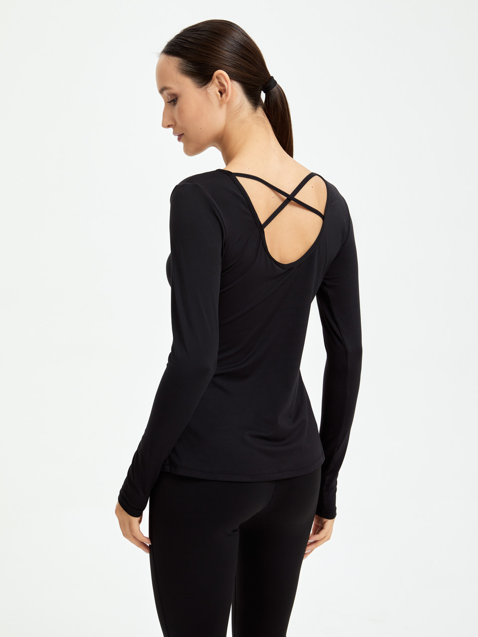 W14120V-BB232 Футболка с длинными рукавами женская фото 4