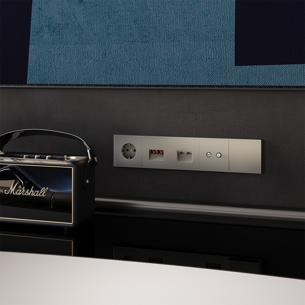 Розетка компьютерная встраиваемая VOLTUM S70 двойная RJ45+RJ45 кат.6, (шелк)