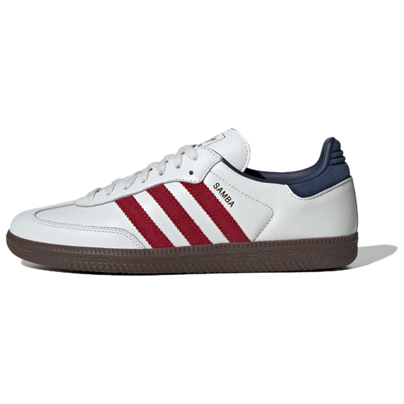 Кроссовки adidas originals SAMBA OG для скейтборда Низки Яркоблелый/Возможно Красный/Темнокожий инди Юнисекс