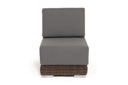 "Капри" модуль диванный прямой с подушками, цвет коричневый