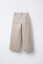 Джинсы wide leg c эффектом потертости