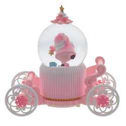 GAEM Фигурка декор "Дед Мороз" в стекл шаре (муз, подсвет, вьюга, движ, 3xAAA н/п), D10, L22 W11 H21 см