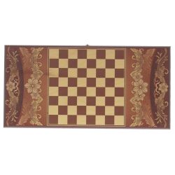 GAEM Игра настольная 2 в 1 ( шашки, нарды) "Узор", L50 W25 H4 см