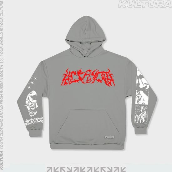 Худи КУЛЬТУРА oversize "Noir" (светло-серый)