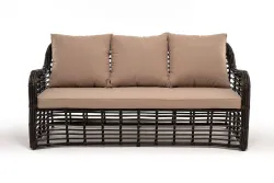 "Ницца" диван из искусственного ротанга трехместный, цвет бронзовый