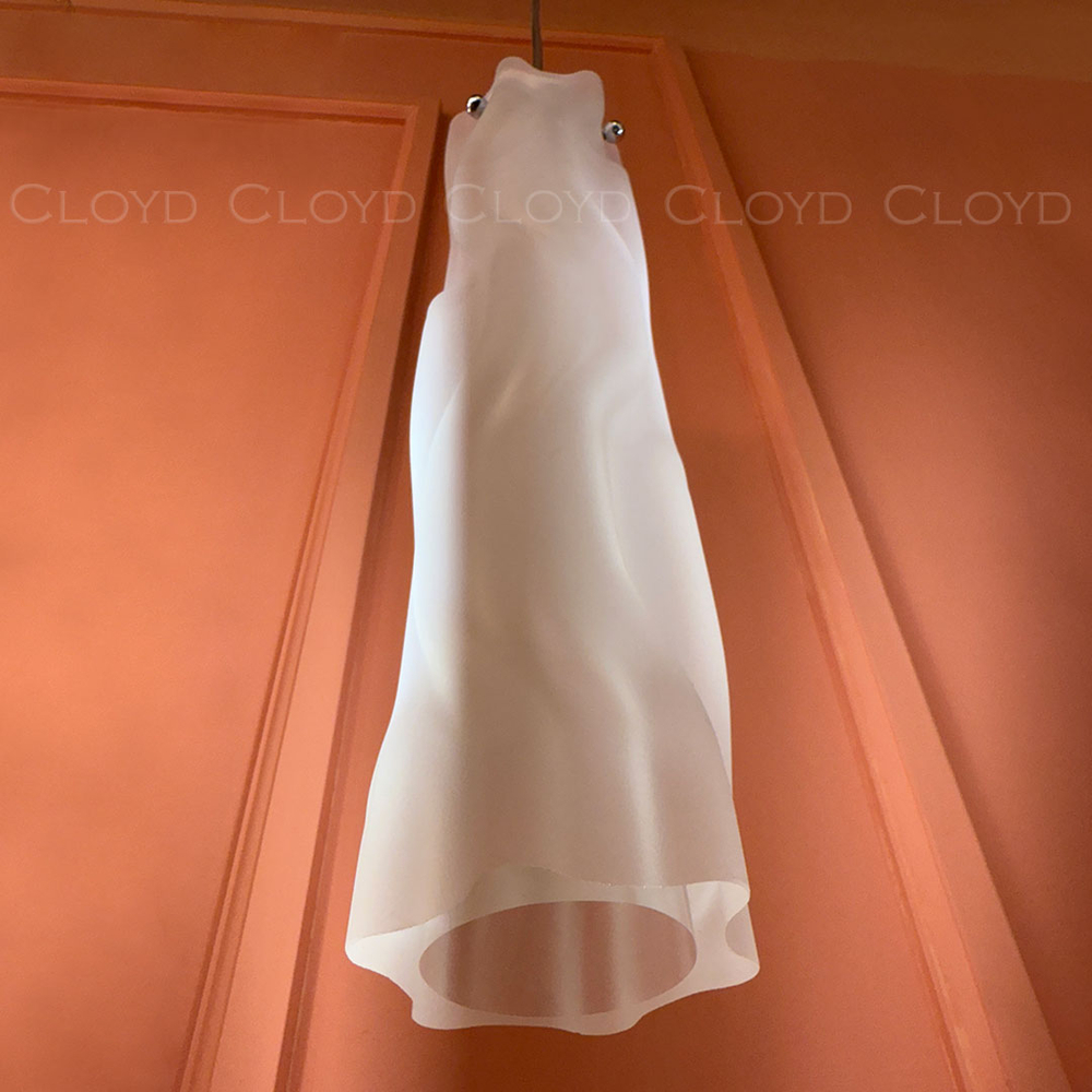 Подвесной светильник Cloyd ICEBERG-A P1 / Ø8 см - хром - белое матовое стекло (арт.11656)