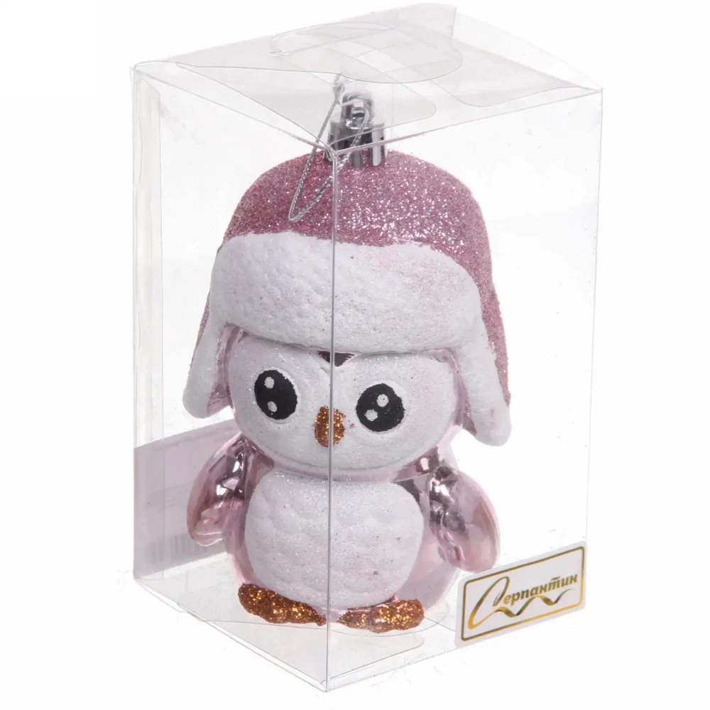Ёлочная игрушка «Милый пингвинёнок» 12*7*12 см, розовый