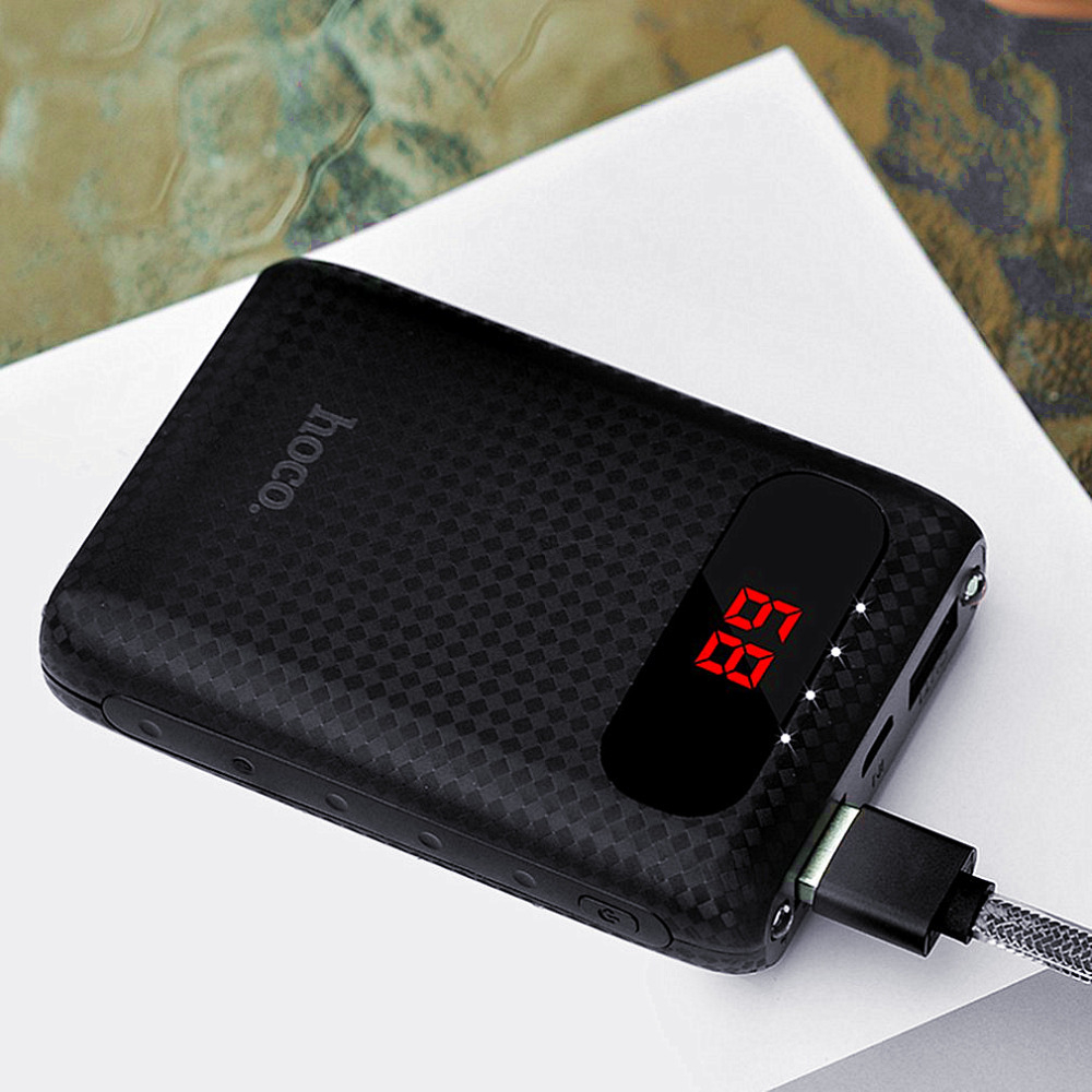 Power Bank 10000mAh, 2 USB, Hoco B20 Mige, черный