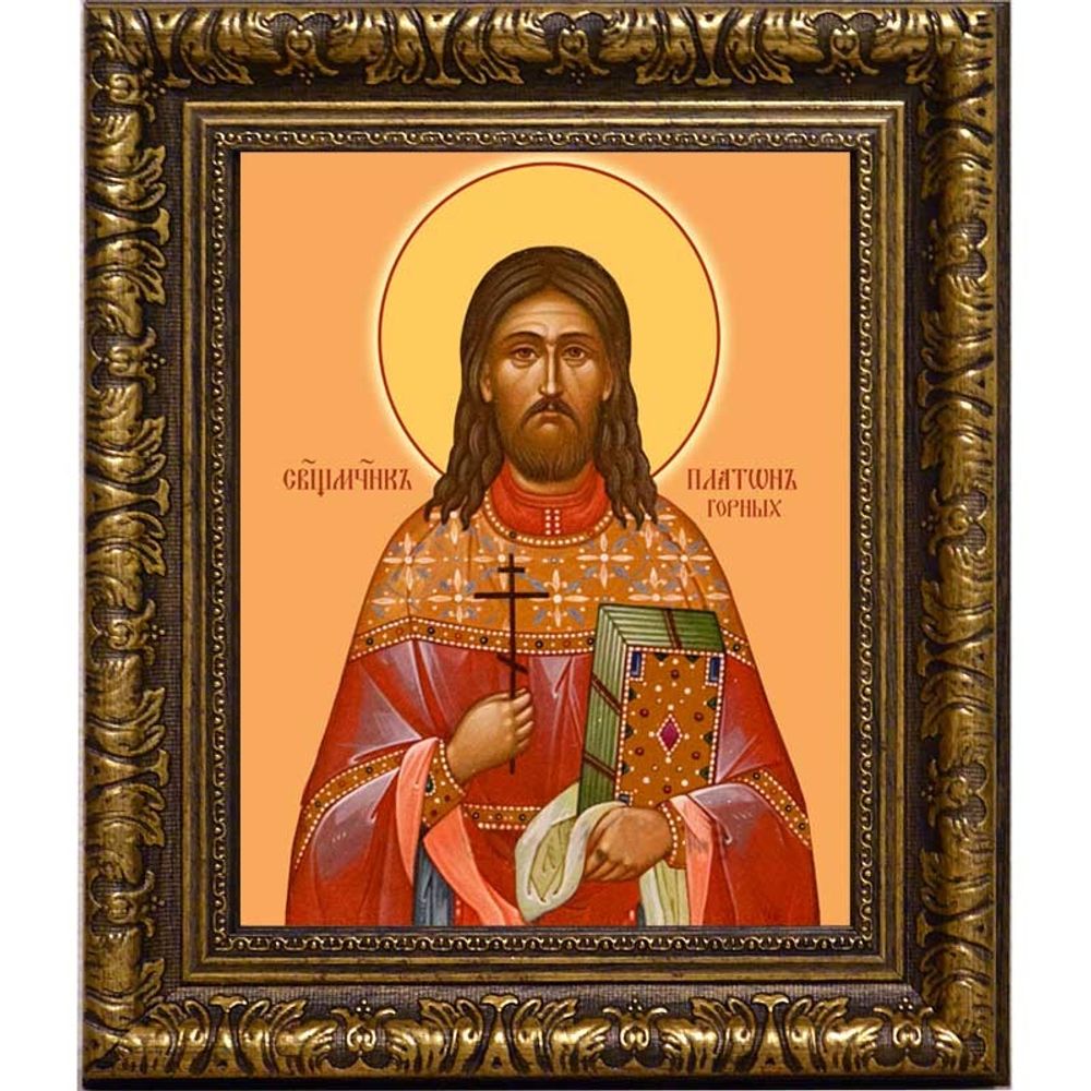 Платон Горных, священномученик пресвитер. Икона на холсте.