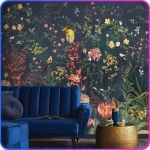 Фотообои Цветы, Листья, Птицы 300х270 см Luxury Walls AM36903