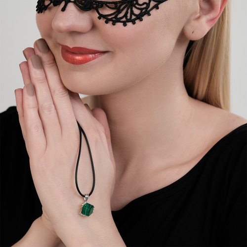 "Памир" подвеска в серебряном покрытии из коллекции "Леди" от Jenavi  с замком карабин