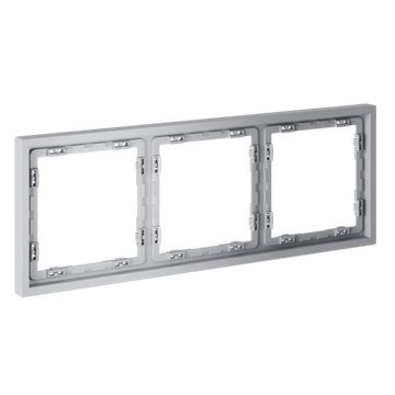 Рамка пластиковая VOLTUM S70 на 3 поста, (серый)