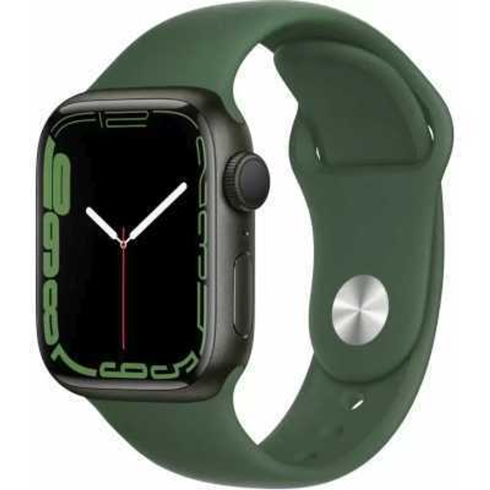 Умные часы Apple Watch Series 7 GPS 41mm Green Aluminium Case with Green Sport Band (MKN03RU/A)