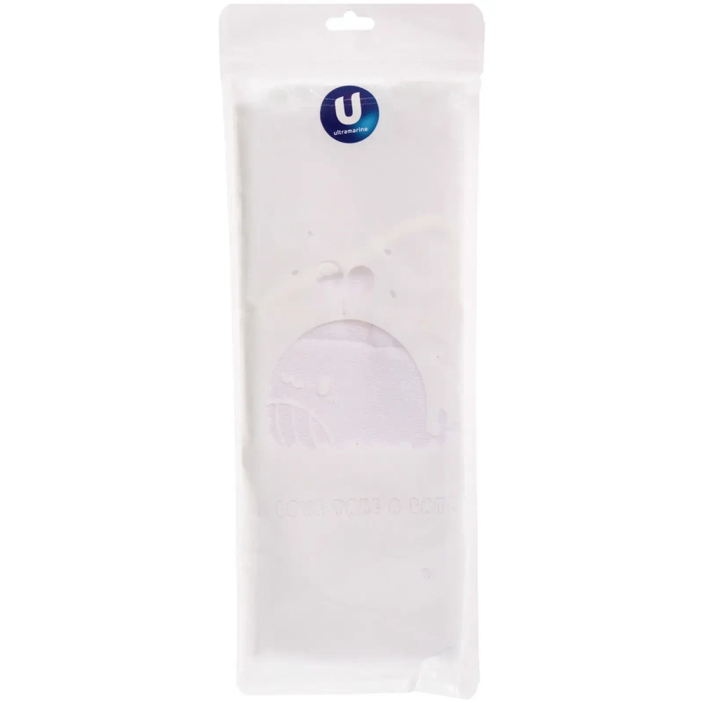 Мочалка для тела «ULTRAMARIN PALERMO», комбинированная, цвет белый, 72*11см (ZIPпакет)●