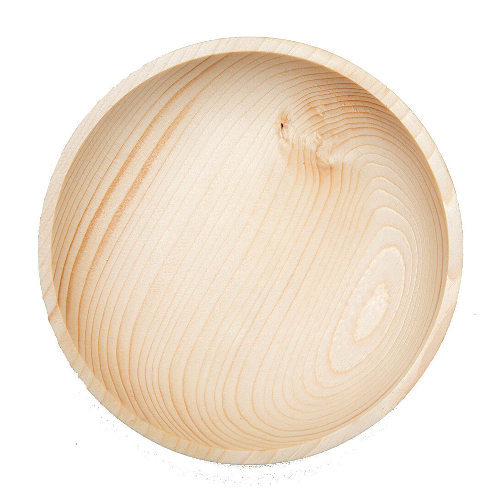 Деревянная глубокая чаша-тарелка Art of Siberia из древесины сибирская пихта 19 см. T68