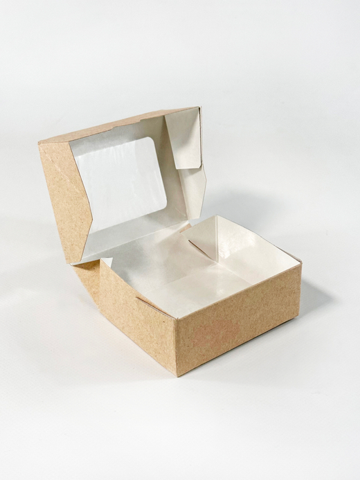 Коробка 10 х 8 х 4 см с окошком и ламинацией