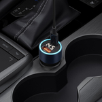 Автомобильное зарядное устройство Car Charger USB A + USB-C, 75Вт, 3А, PD, QC, синий