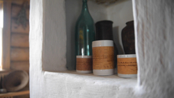 Малая фарфоровая пиала или миска для завтрака с берестой. Коллекция Лермонтовская или Тарханская.