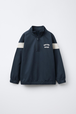 ZARA КОМПЛЕКТ ИЗ ТОЛСТОВКА И ШОРТОВ-БЕРМУДОВ В СПОРТИВНОМ СТИЛЕ, АНТРАЦИТОВО-СЕРЫЙ