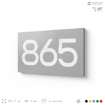 Номер на дверь 865, табличка на дверь для офиса, квартиры, кабинета, аудитории, склада, серая 120х70 мм, Айдентика Технолоджи