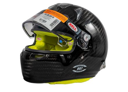 Карбоновый шлем BELL RS7 CARBON DUCK INT. WHITE YELLOW PURPLE PINK
