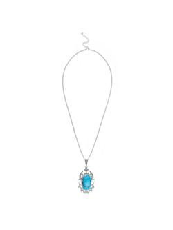 "Корнэ" подвеска в серебряном покрытии из коллекции "Богема" от Jenavi с замком карабин