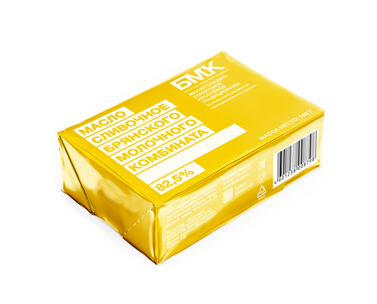 Масло сладко-сливочное, не солёное 82,5% (БМК)