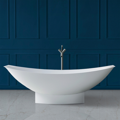 Ванна из искусственного камня ABBER Stein AS9610 белая матовая  180x80 см