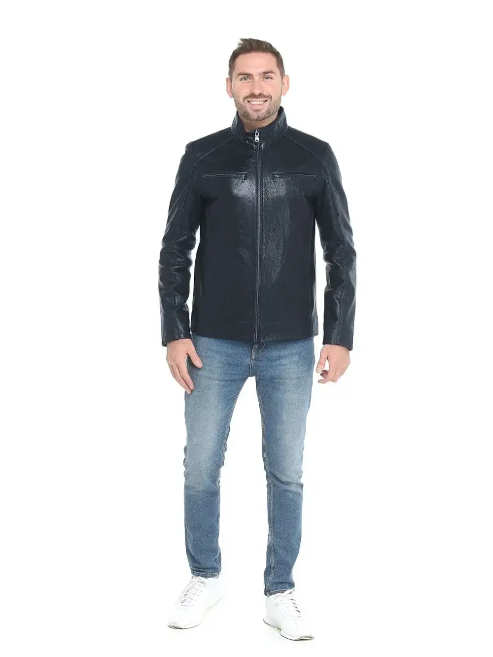 Мужская кожаная куртка / натуральная кожа ягненка / Турция