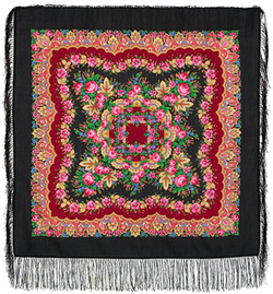 Павловопосадский платок Романтика 1381-18