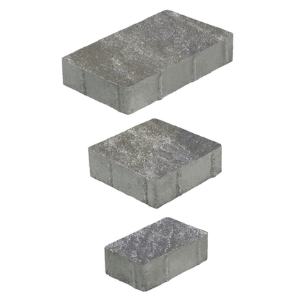 Тротуарная плитка СТАРЫЙ ГОРОД - Искусственный камень Габбро, комплект из 3 видов плит