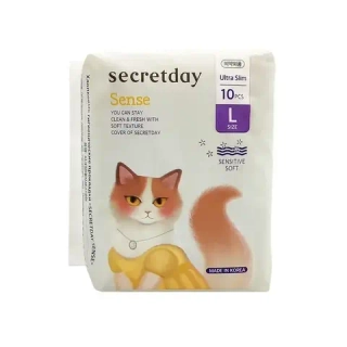Прокладки хлопковые гигиенические L SECRETDAY Sense Ultra Slim 29 см 10 шт