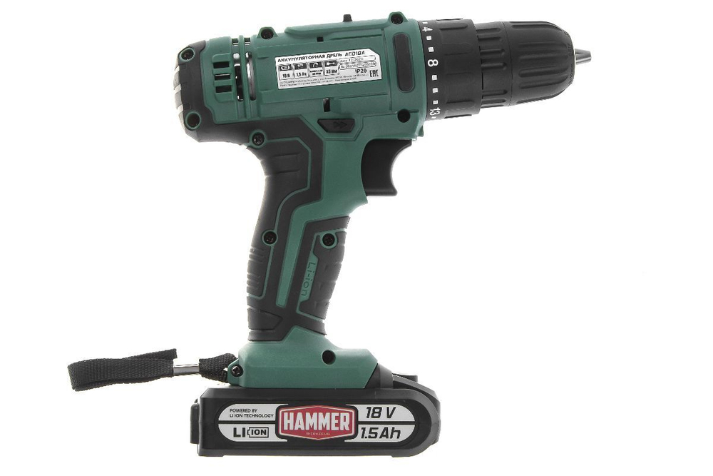 Дрель аккумуляторная HAMMER ACD18A