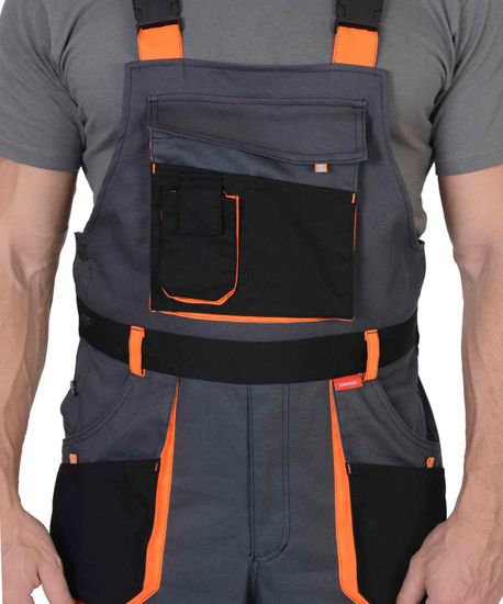 Полукомбинезон "Сириус-Манхеттен" (т.серый/черный/оранжевый)