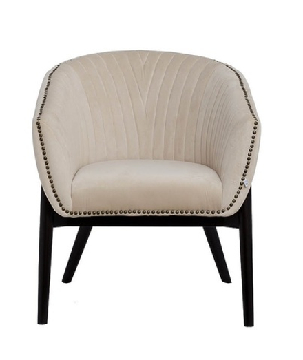 PJC379-PJ634 Кресло велюр бежевый 70*68*81см