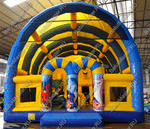 Надувной батут "Морской бриз с крышей"