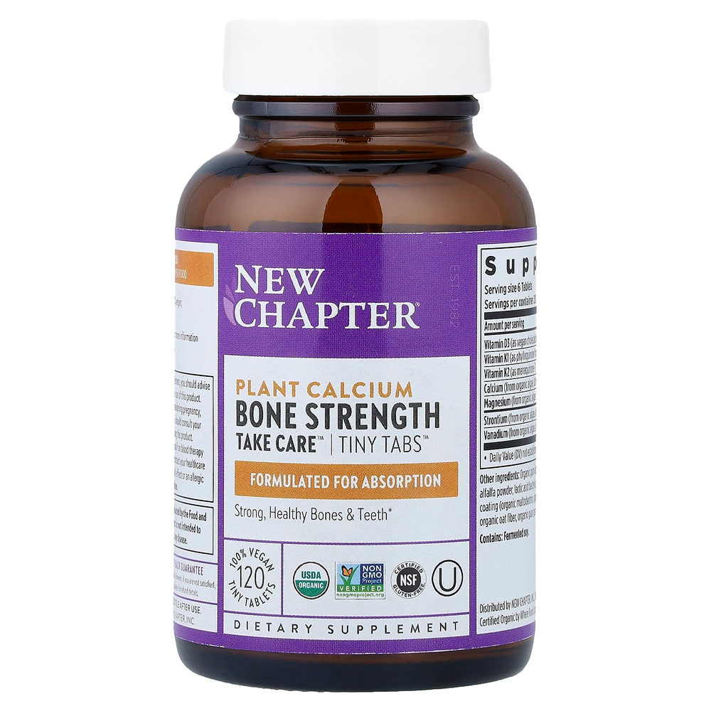 New Chapter, растительный кальций, Bone Strength Keep Care™, 120 веганских крошечных таблеток
