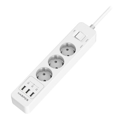 Удлинитель с USB зарядкой HARPER UCH-360 White
