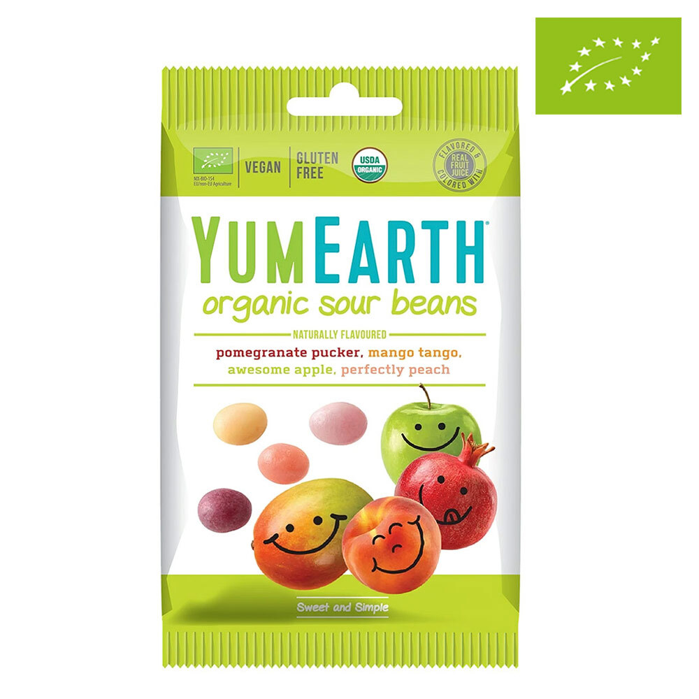 Конфеты драже органические YumEarth "манго, гранат, персик, яблоко", 50 г