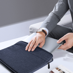 Легкая горизонтальная сумка чехол темно-синего цвета (Navy Blue) для ноутбука или планшета размером от 15.5 до 16 дюймов, серия LBDB Series