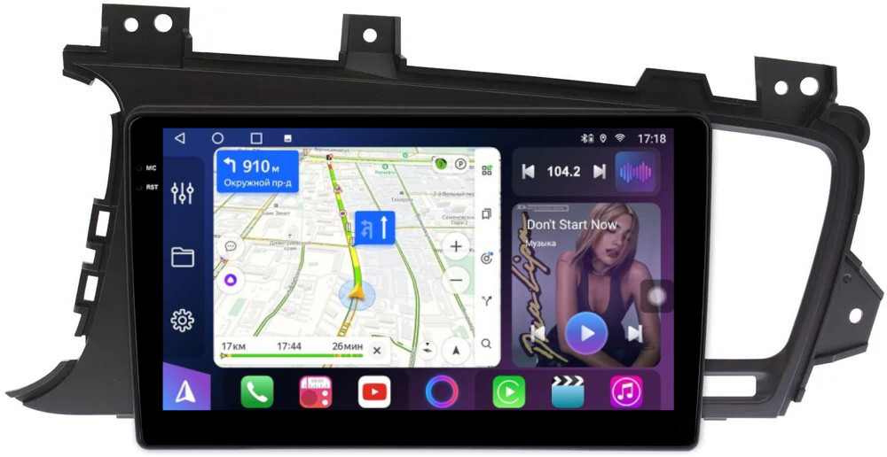 Магнитола для KIA Optima 3 TF 2011-2013 - FarCar BM091M монитор 9.5" QLED на Android 14, TS10, 4+32Гб, CarPlay, 4G SIM-слот