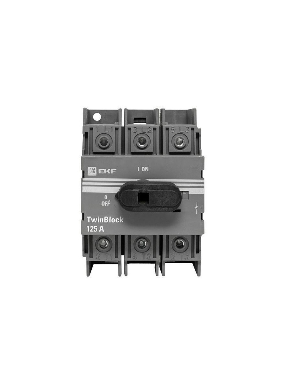 Рубильник 3п 125A c рукояткой управления для прямой установки TwinBlock EKF tb-125-3p-f