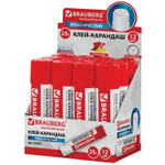 Клей-карандаш BRAUBERG 25 г (24 штуки в упаковке)