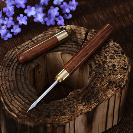 Нож-шило для пуэра в деревянном тубусе (малое)
