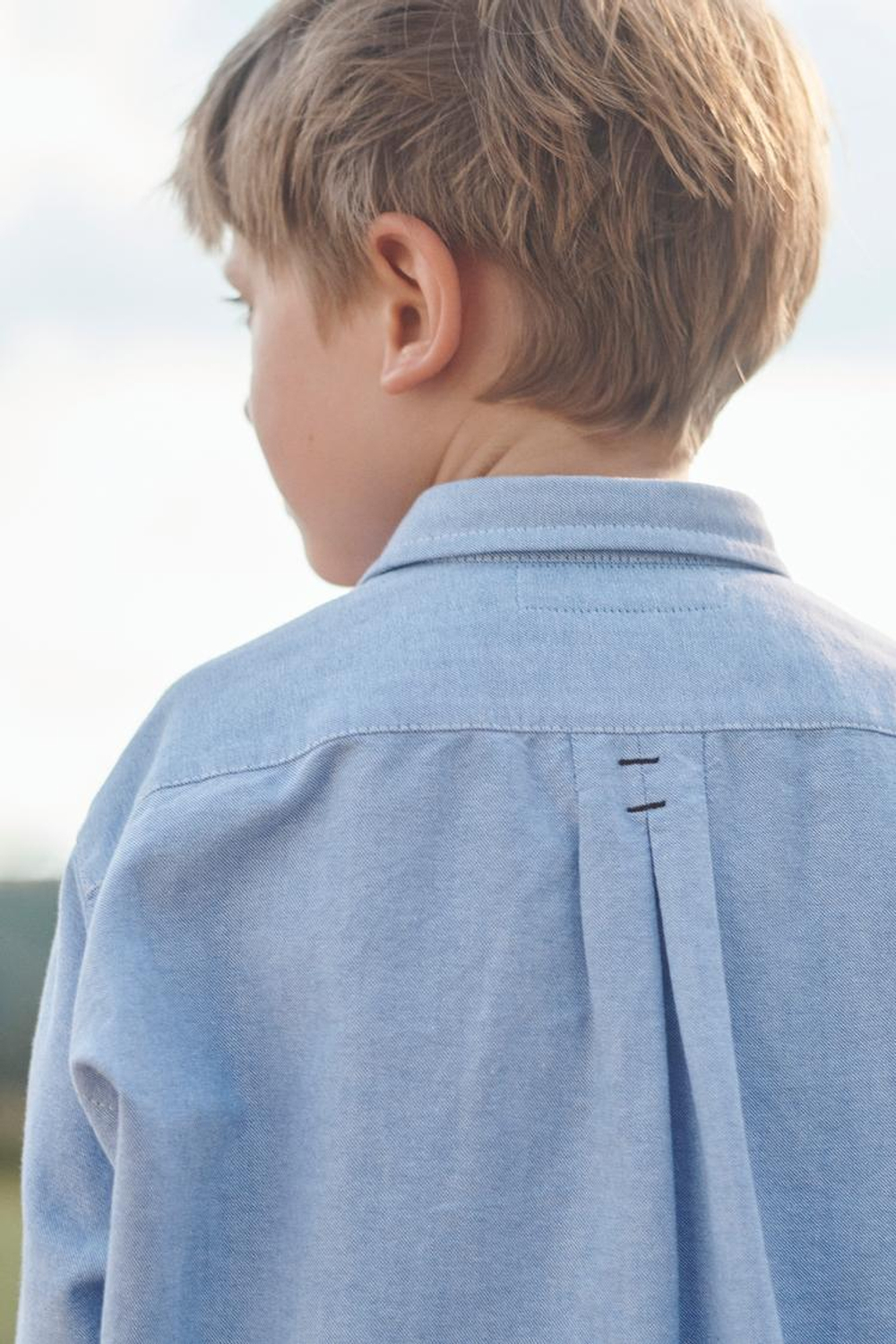 ZARA РУБАШКА С ДЛИННЫМИ РУКАВАМИ, СВЕТЛО-ГОЛУБОЙ