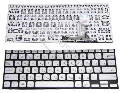 Клавиатура для ноутбука Asus X420 серебристая