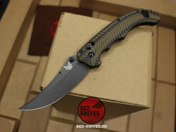 Нож Benchmade Mini Bedlam 865BK-01 - темный клинок, комбинированная рукоять