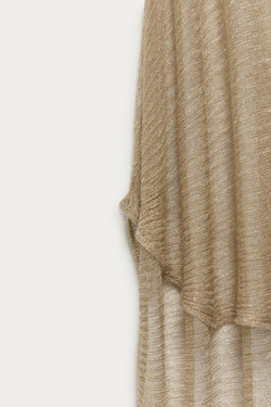 ZARA X MARISA BERENSON ДЛИННОЕ ТРИКОТАЖНОЕ ПЛАТЬЕ, ЗОЛОТИСТЫЙ