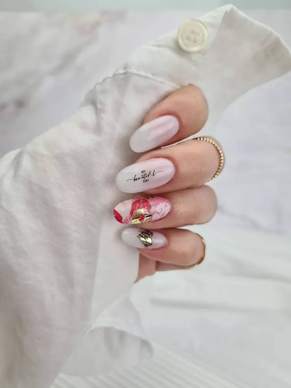 Lucky Rose Слайдеры наклейки для ногтей Foil 195