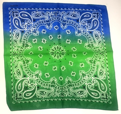 Бандана 2 категория огурцы водный сине зеленый